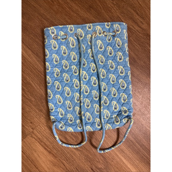 Vintage Vera Bradley Pleated Tote Bag Blueberry Blooms Pattern Retired Pattern - Picture 2 of 5